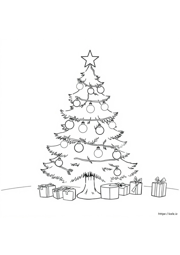 Lampu Natal Lembar Mewarnai