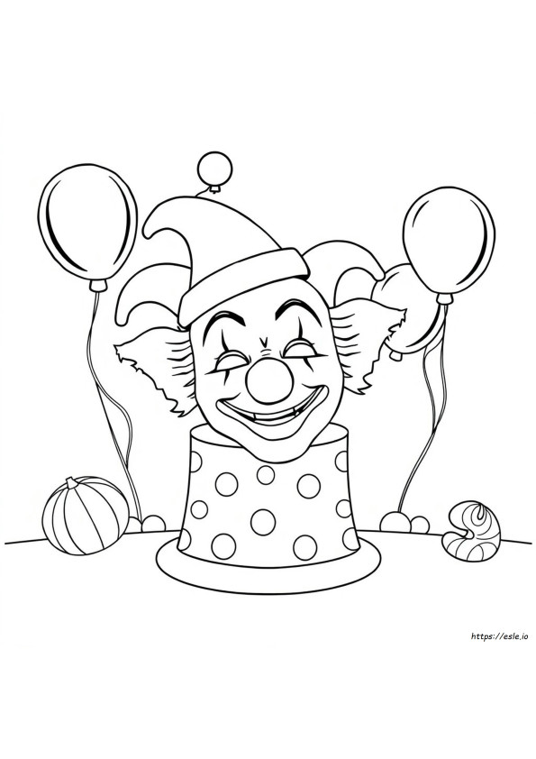 Clown Mask Coloring Page