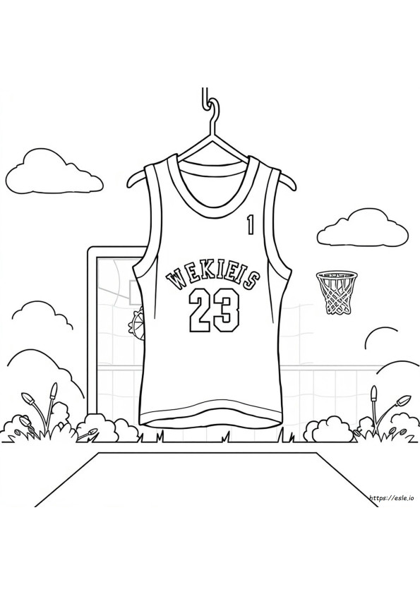 Camiseta De Baloncesto Para Colorear E Imprimir
