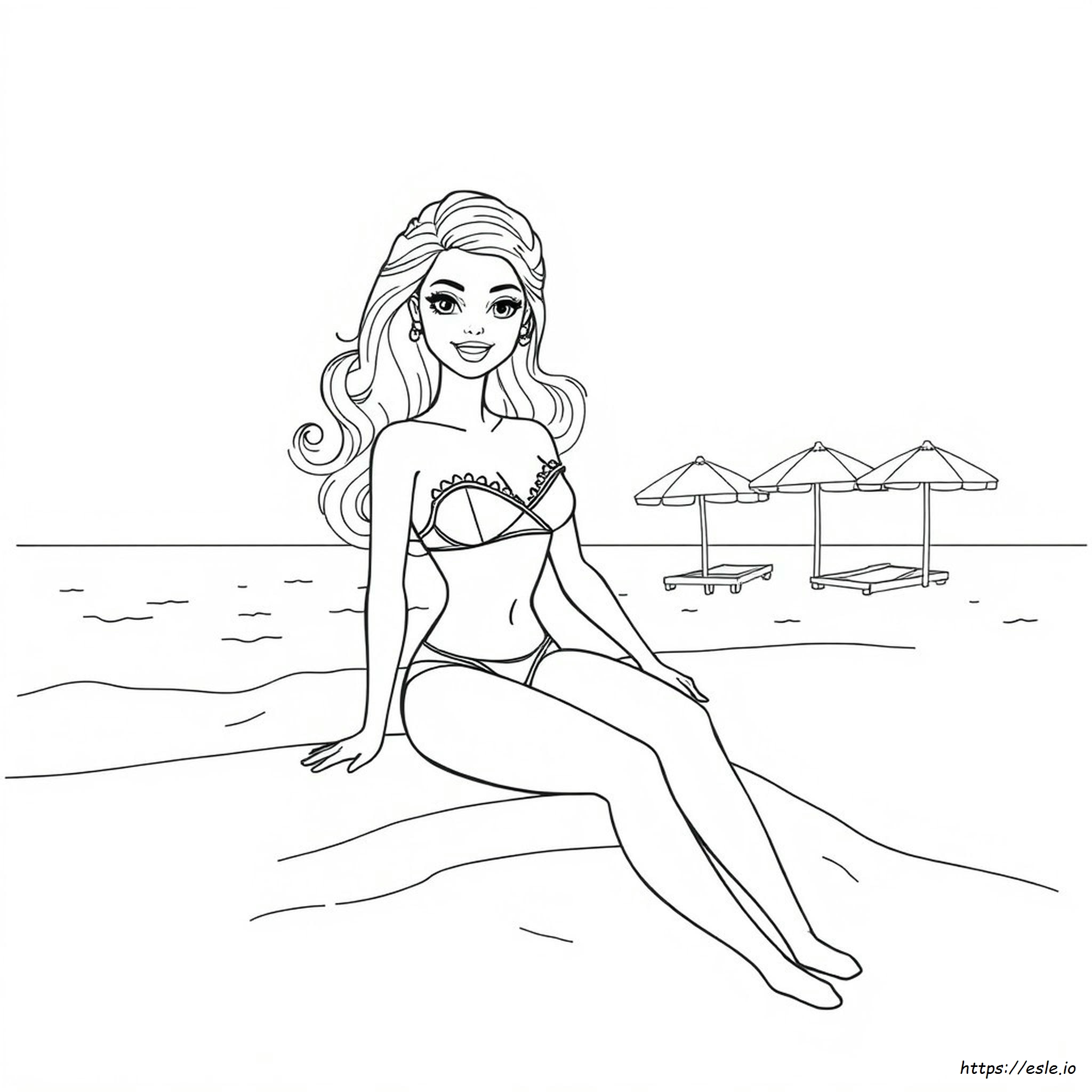 Barbie In Costume Da Bagno Da Colorare