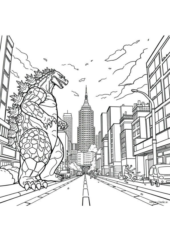 Godzilla Mewarnai Gambar Godzilla Vs Kong