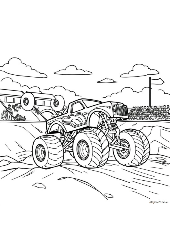 Gratis Printbare Monster Truck Kleurplaten