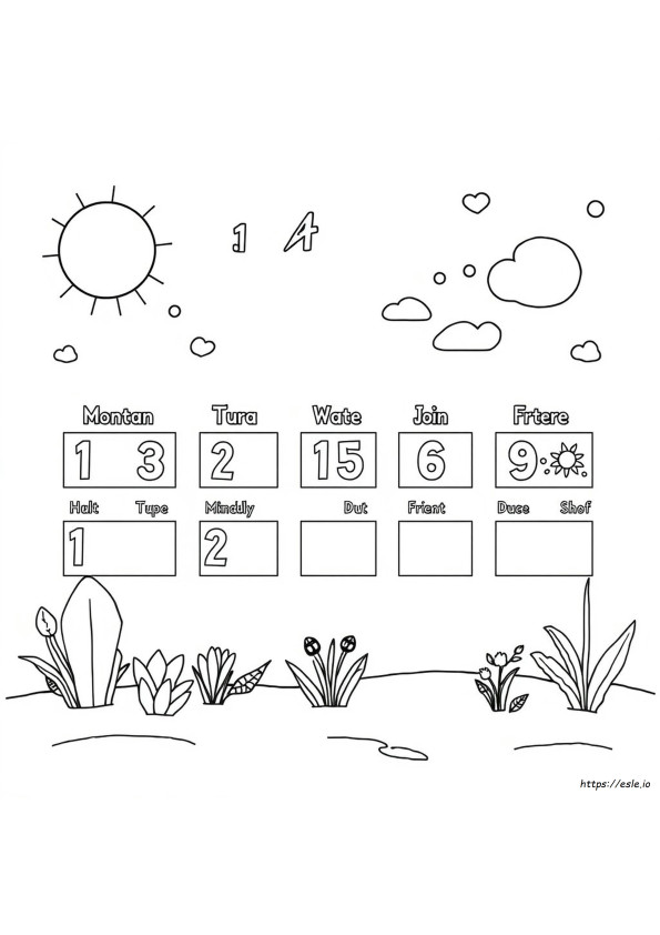 Printable Months Of The Year Coloring Pages