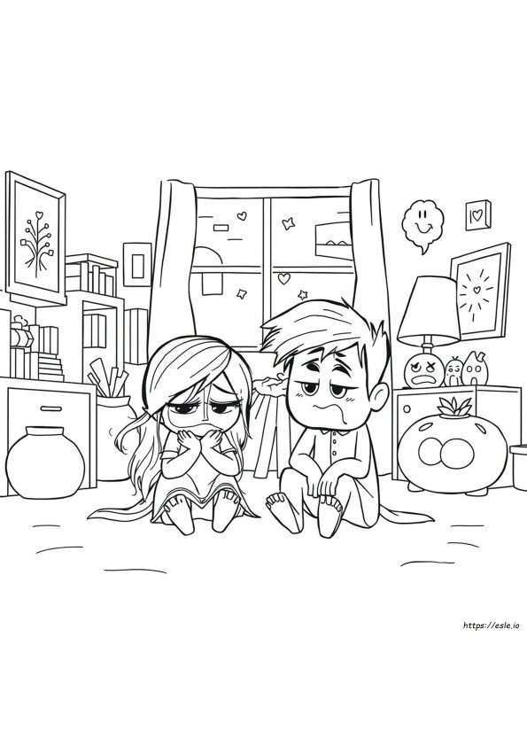 Disgust Inside Out Coloring Sheet