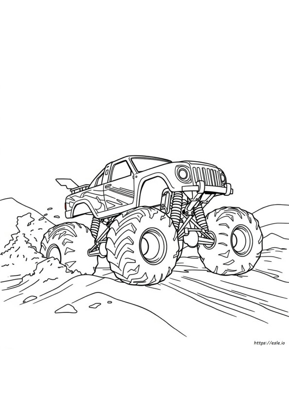 Coloriage « Monster Truck Earthshaker »