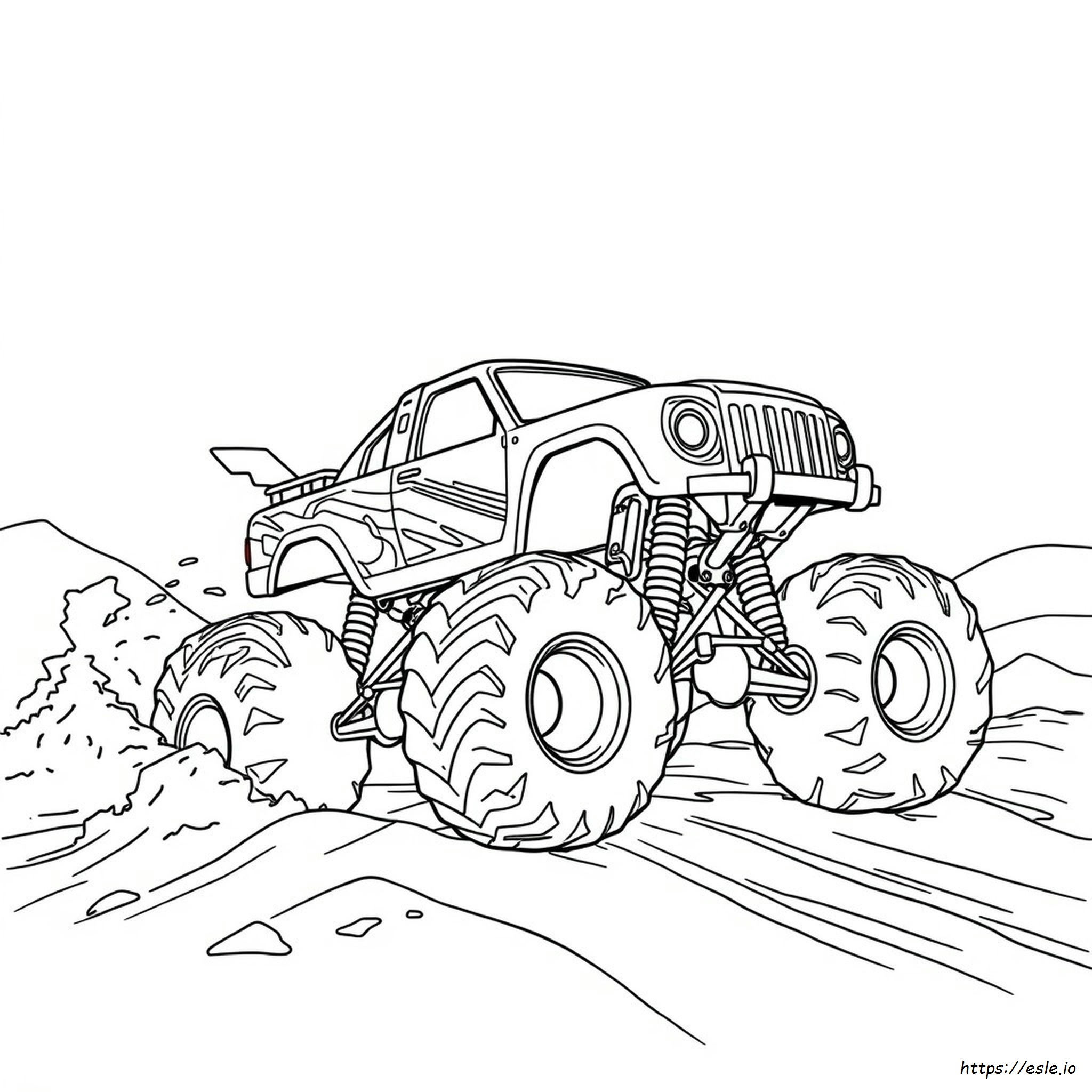 Earthshaker Monster Truck Coloring Page