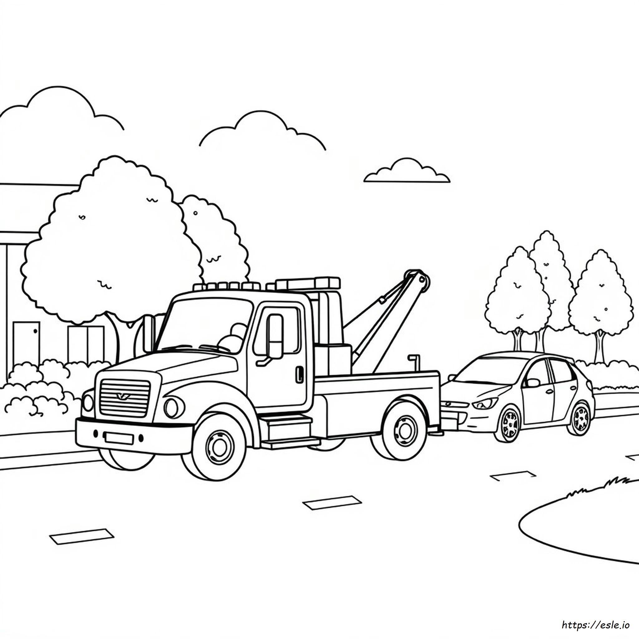 Coloring Pictures Of Tow Trucks
