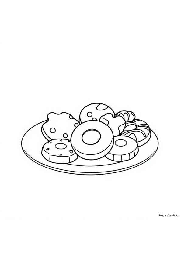 Coloriage Cookies Couleurs Différentes