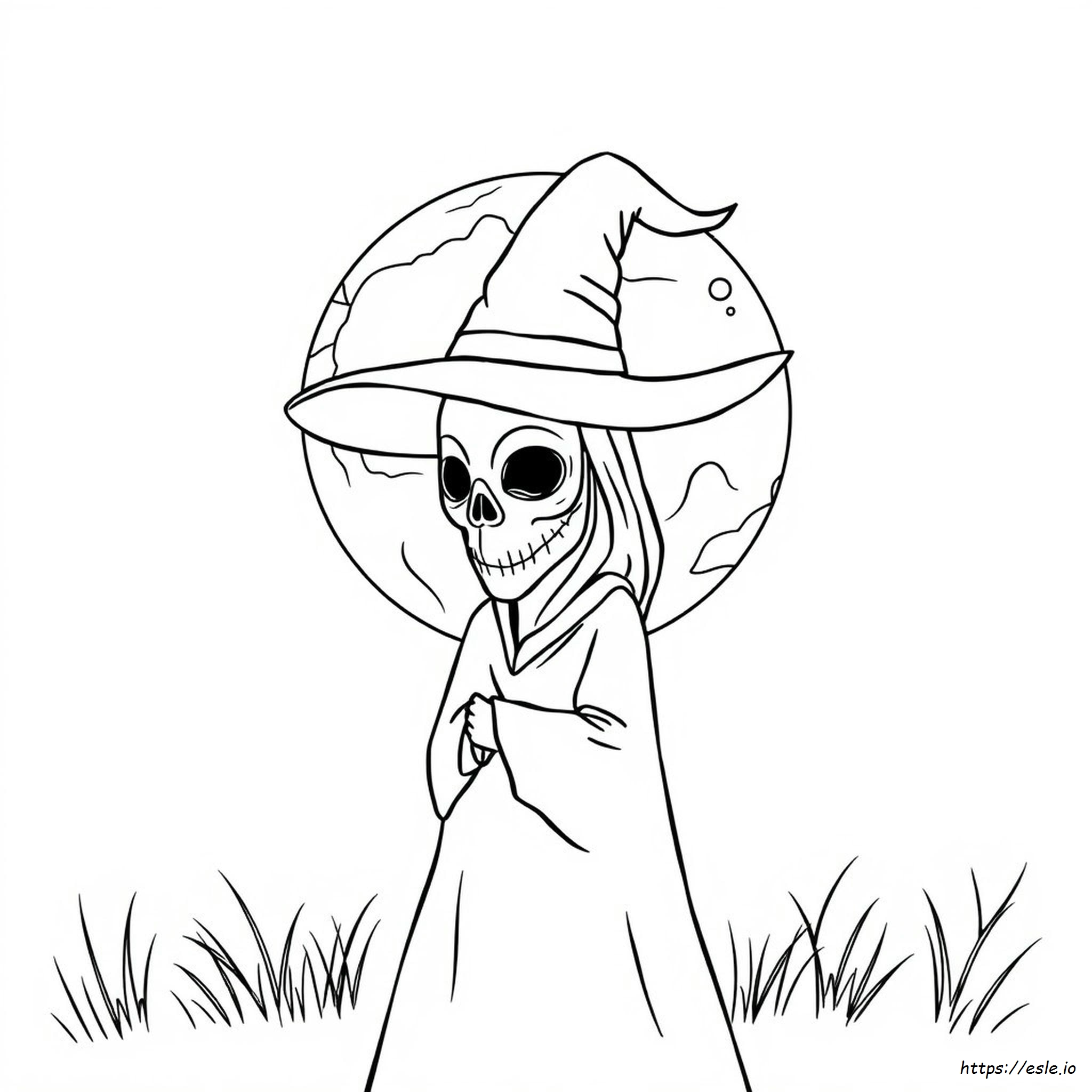Witch Mask Coloring Page