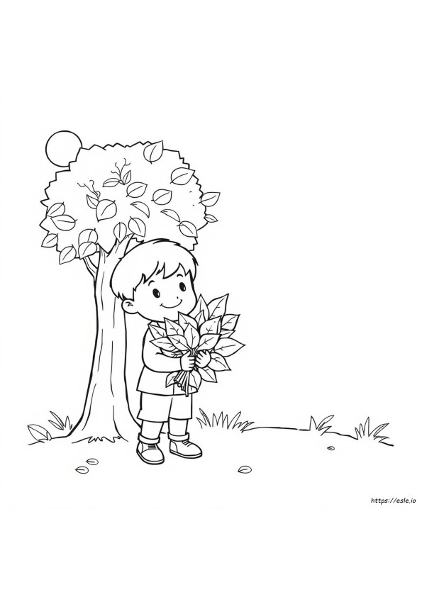未就学児向け葉っぱの塗り絵