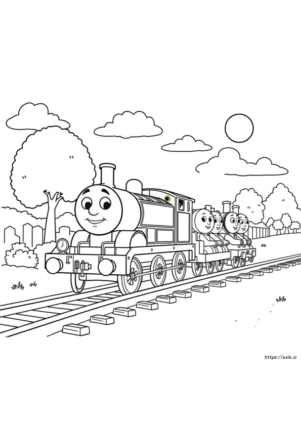 Printable Easy Thomas Coloring Pages
