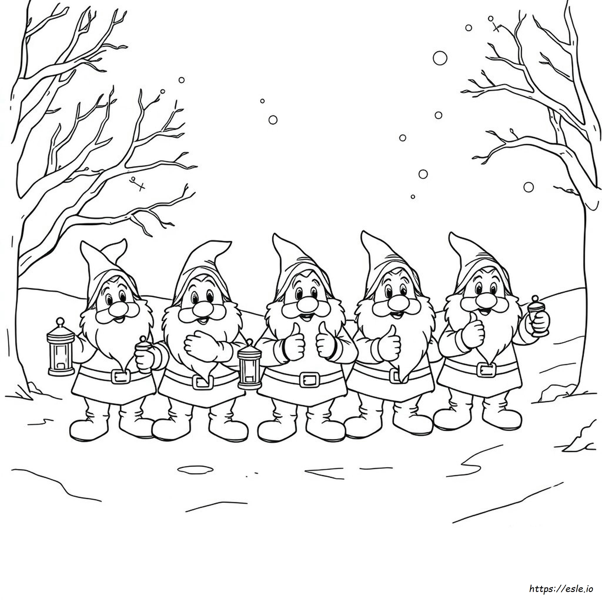 Free Printable Seven Dwarfs Coloring Pages