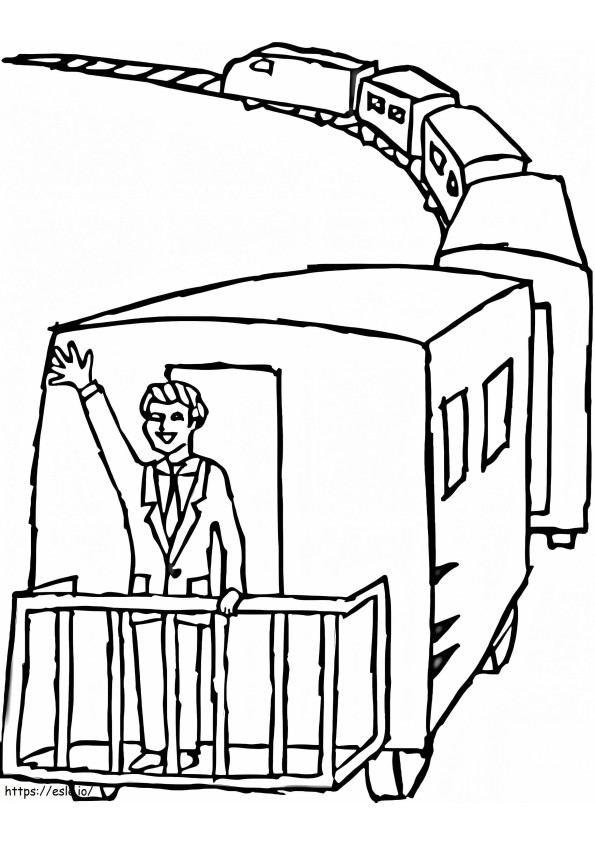 Train Caboose coloring page