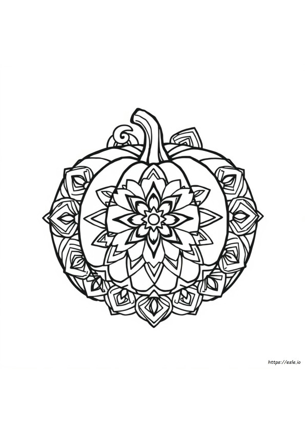 Mandala De Calabaza Para Colorear