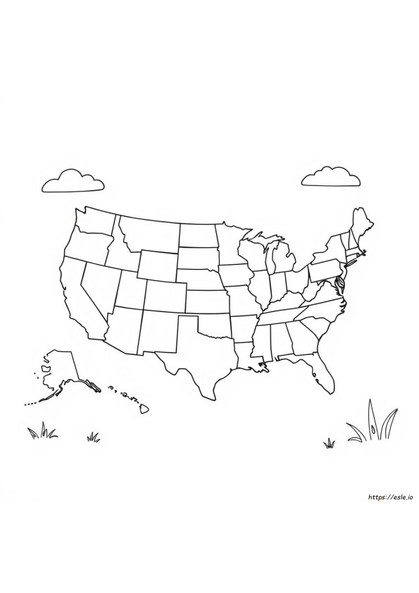 50 States Coloring Pages Printable