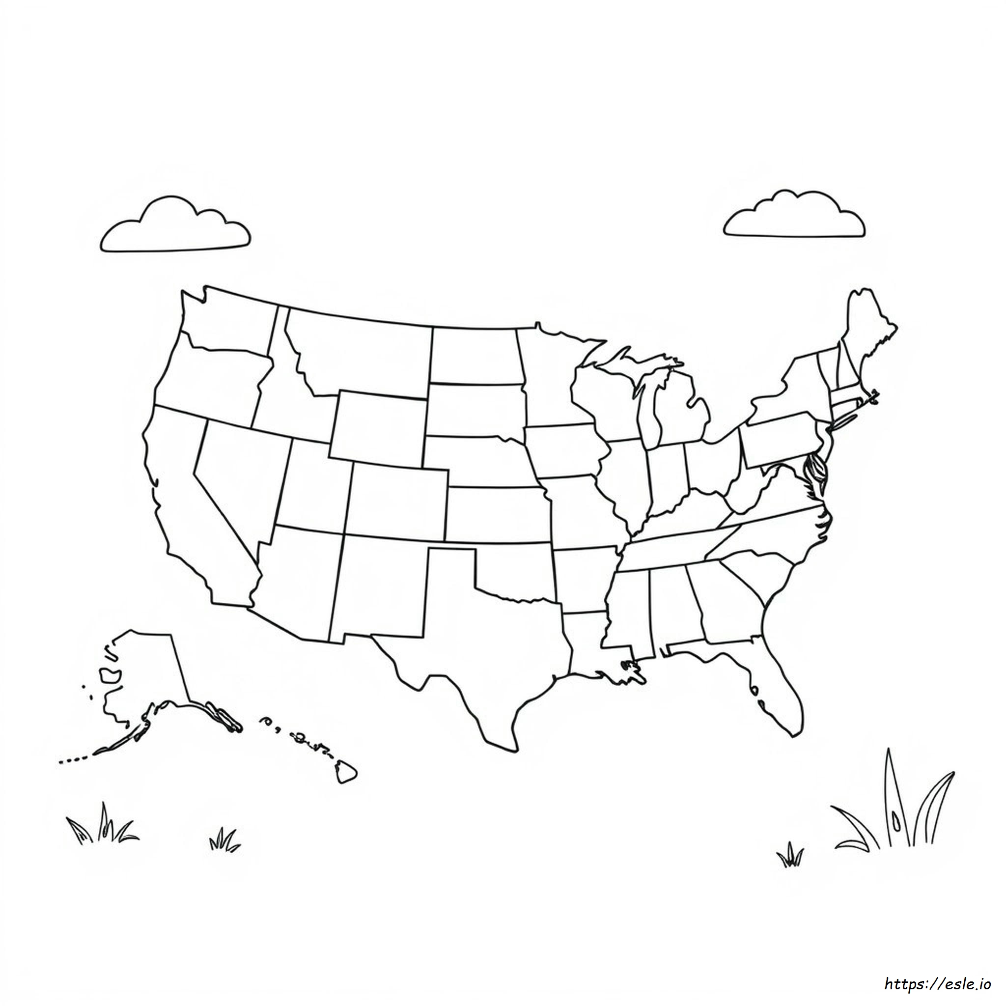 50 States Coloring Pages Printable