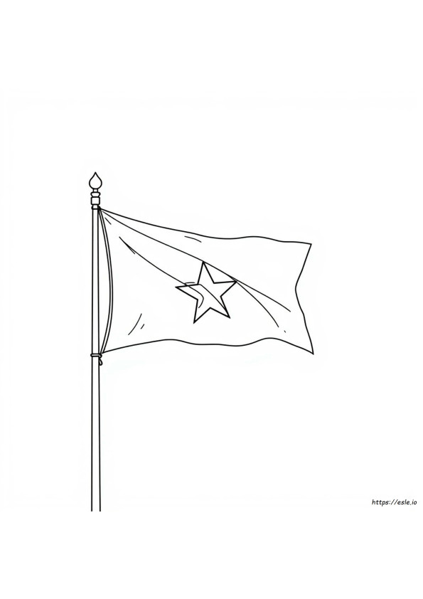 ミャンマーの国旗の塗り絵
