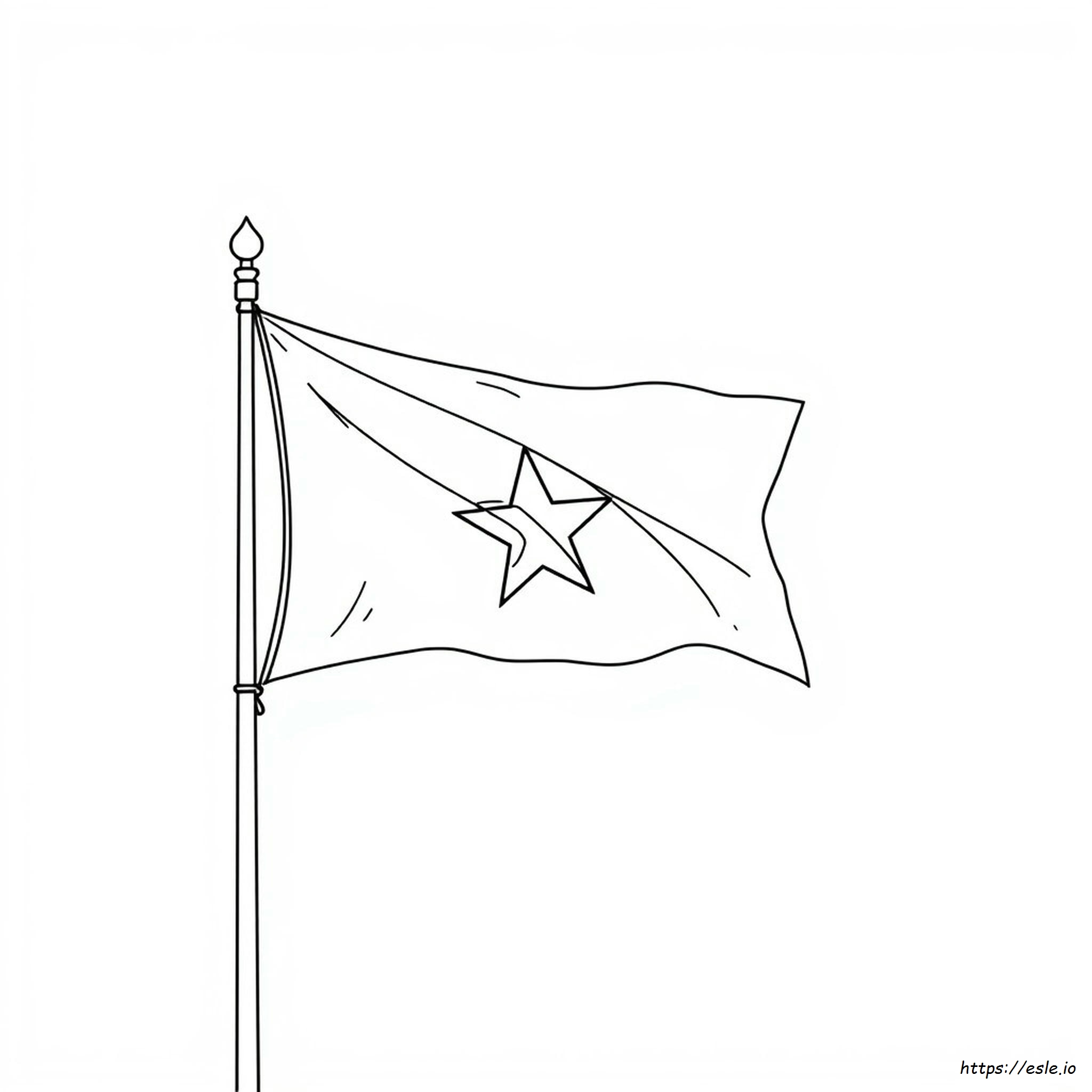 Myanmar Flag Coloring Page