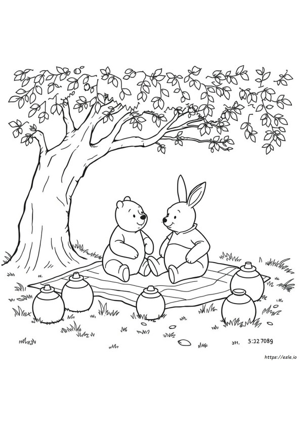 Kelinci Winnie The Pooh Gambar Mewarnai