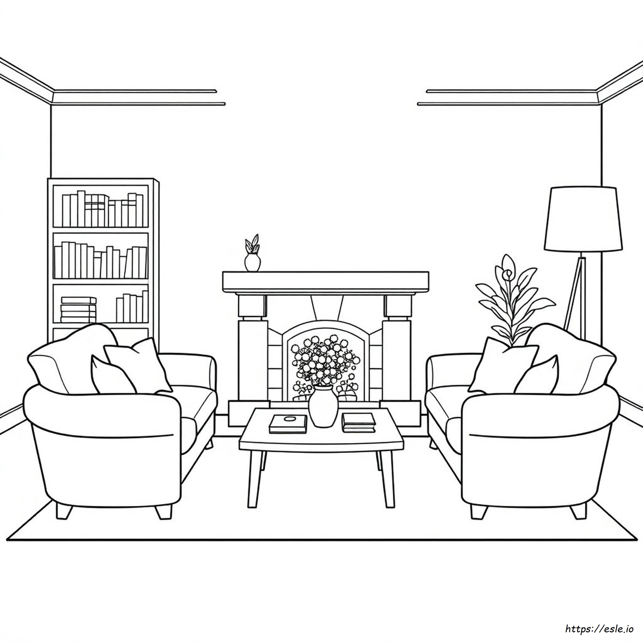 Living Room For Coloring