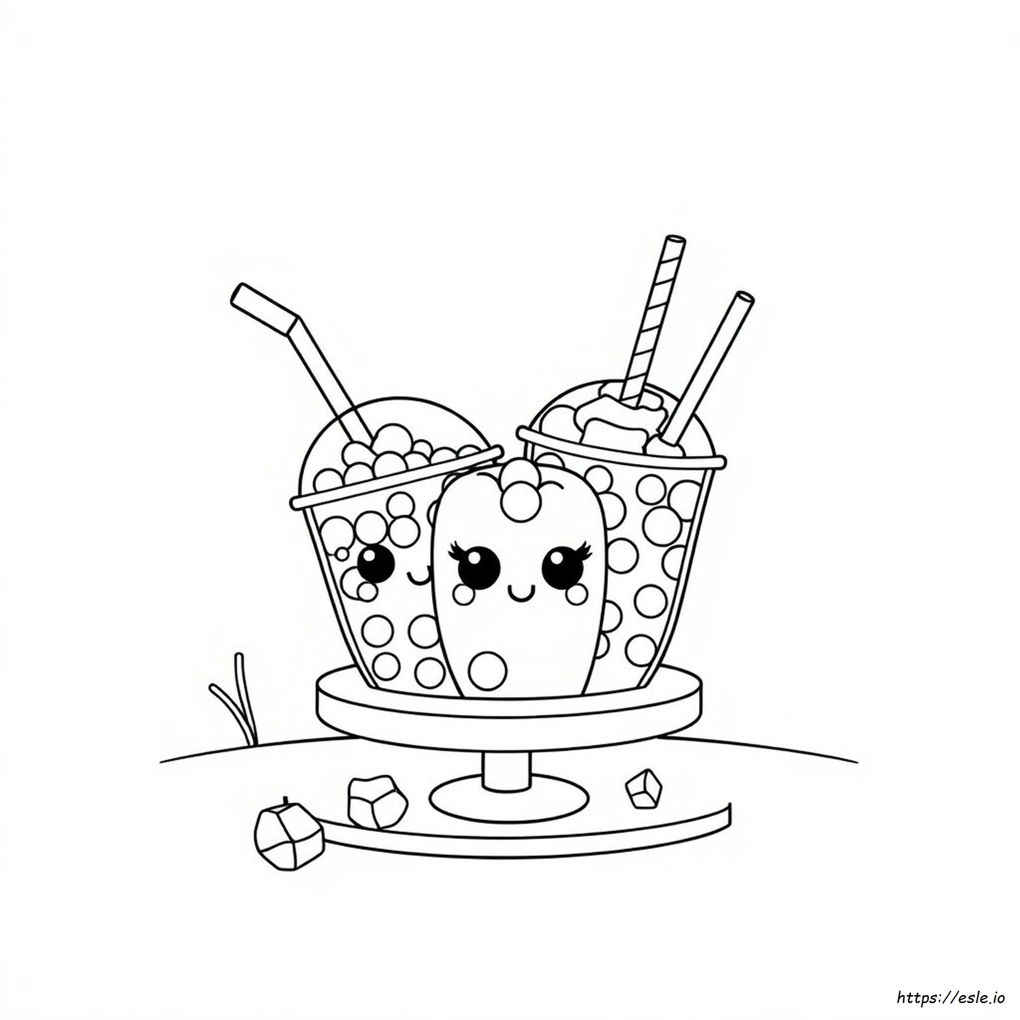Kawaii Boba Disegni Da Colorare
