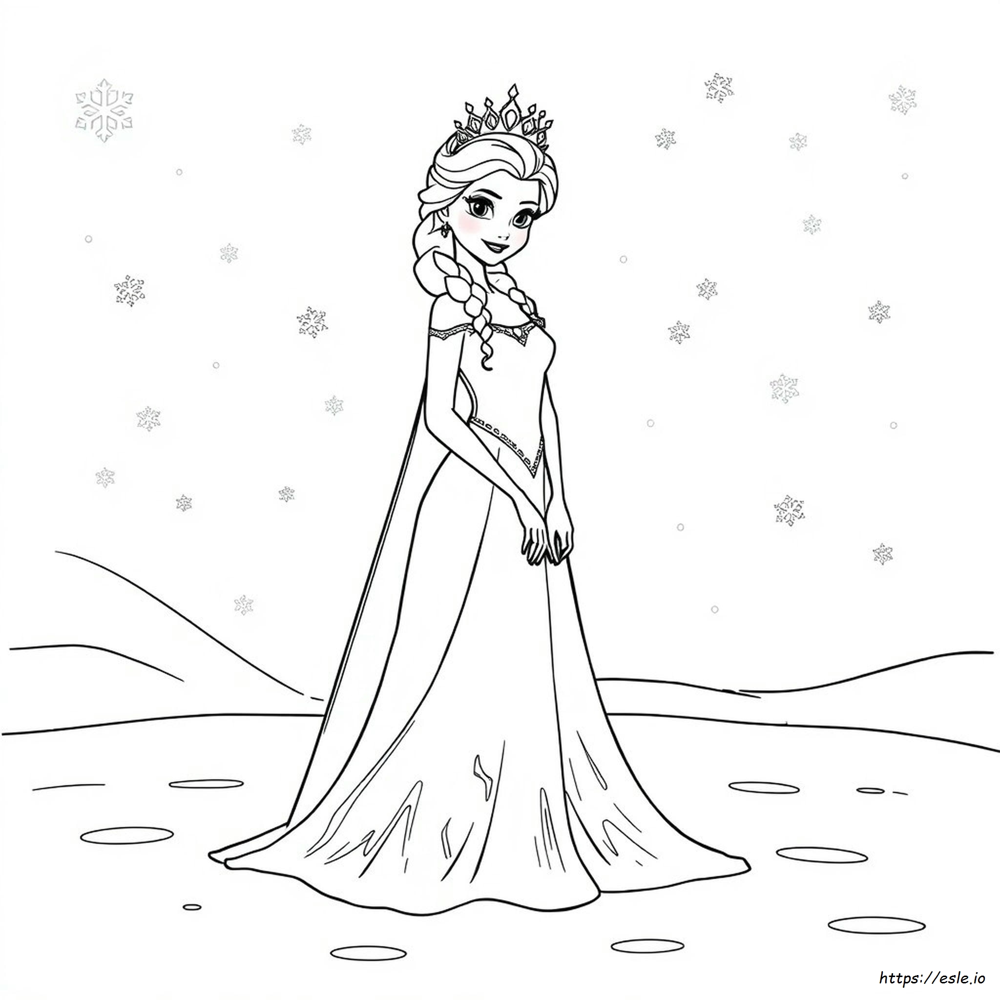 Elsa Dress Coloring