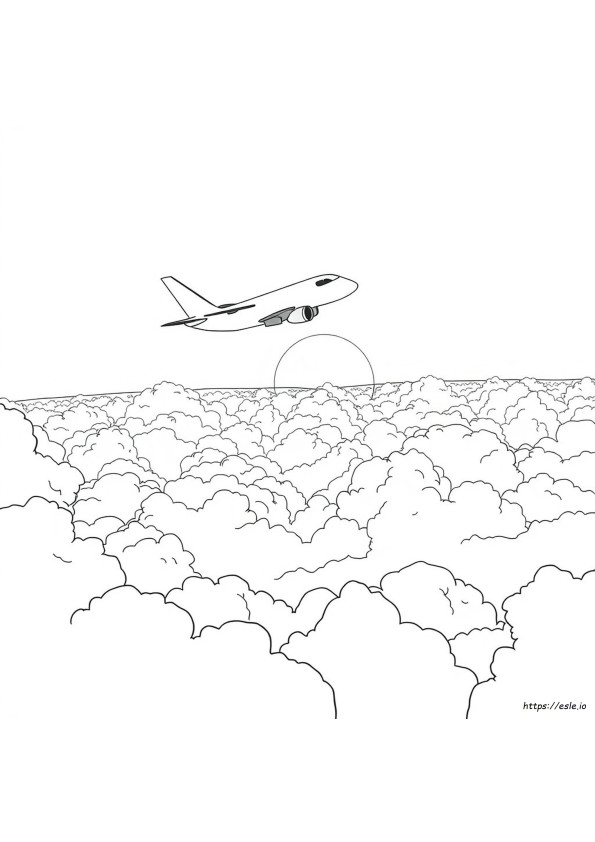 Coloriage D'un Avion À Réaction