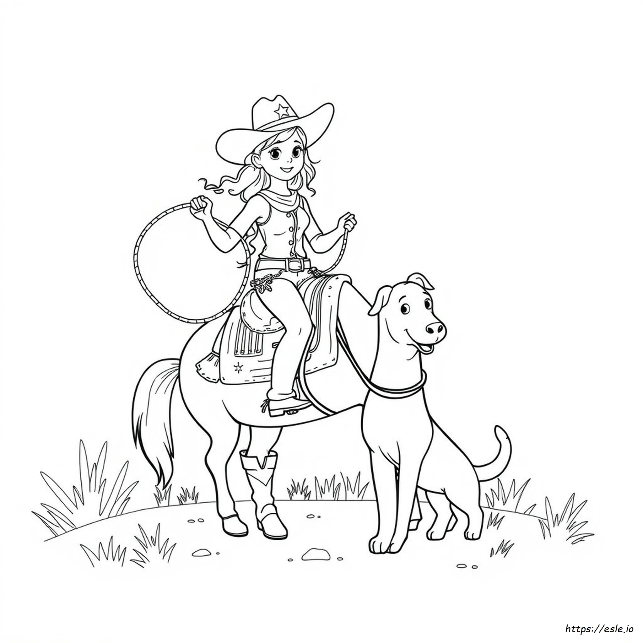 Cowgirl Coloring Pages