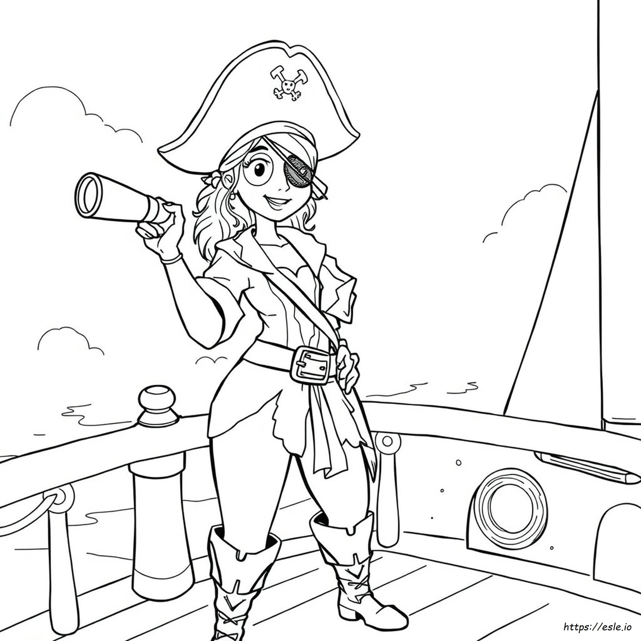 Piratenbraut Ausmalbilder