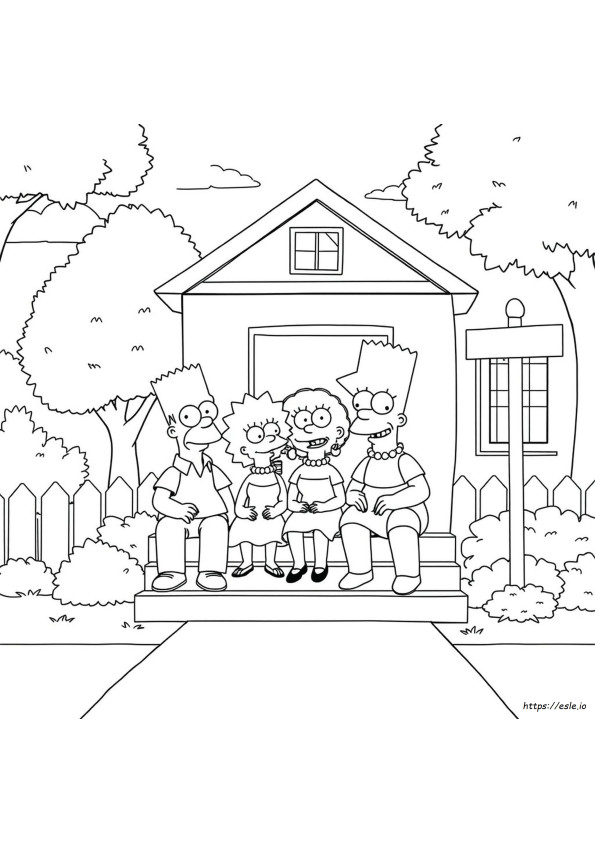 Simpsonlar Boyama Sayfaları