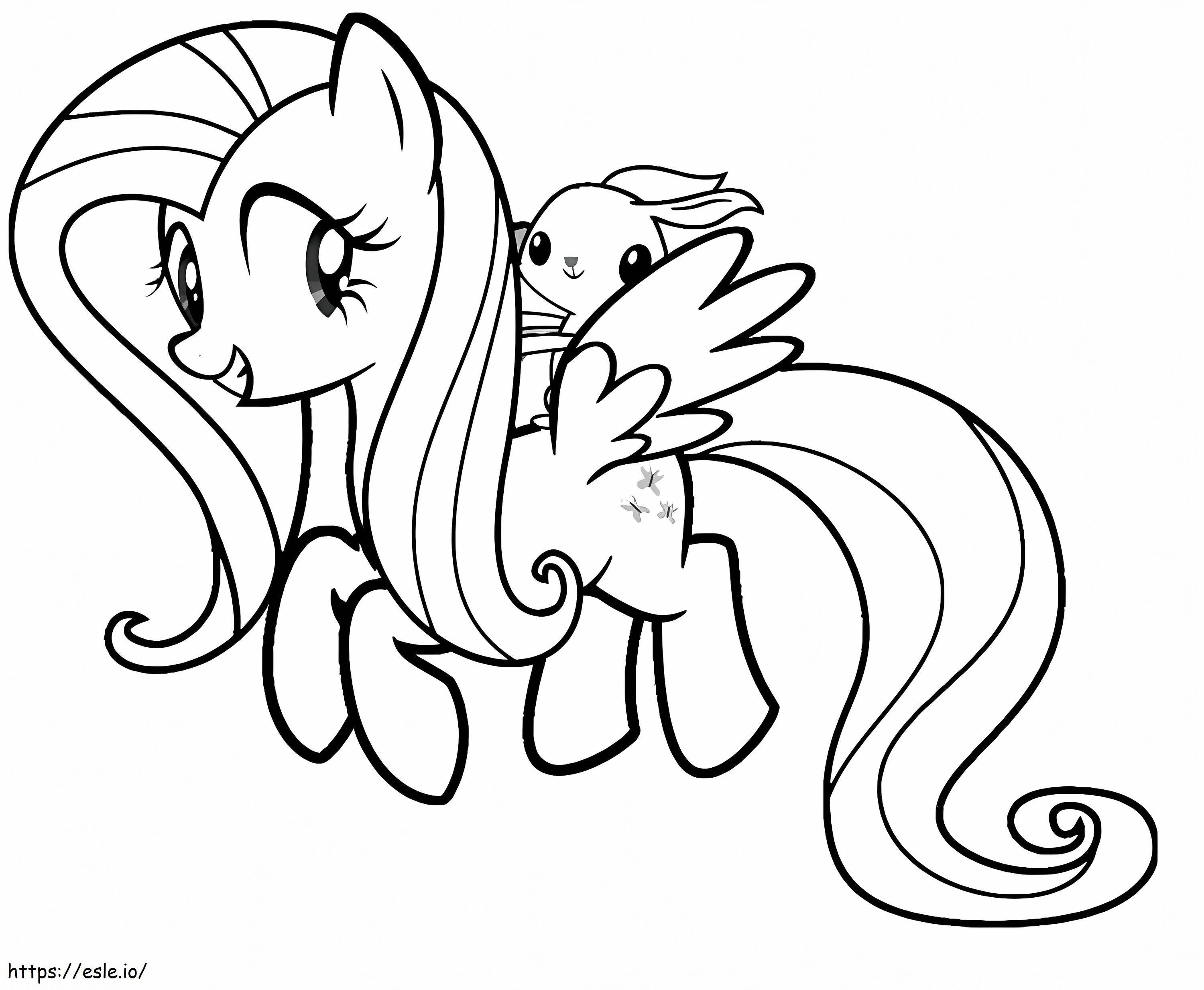 Fluttershy Is Flying coloring page