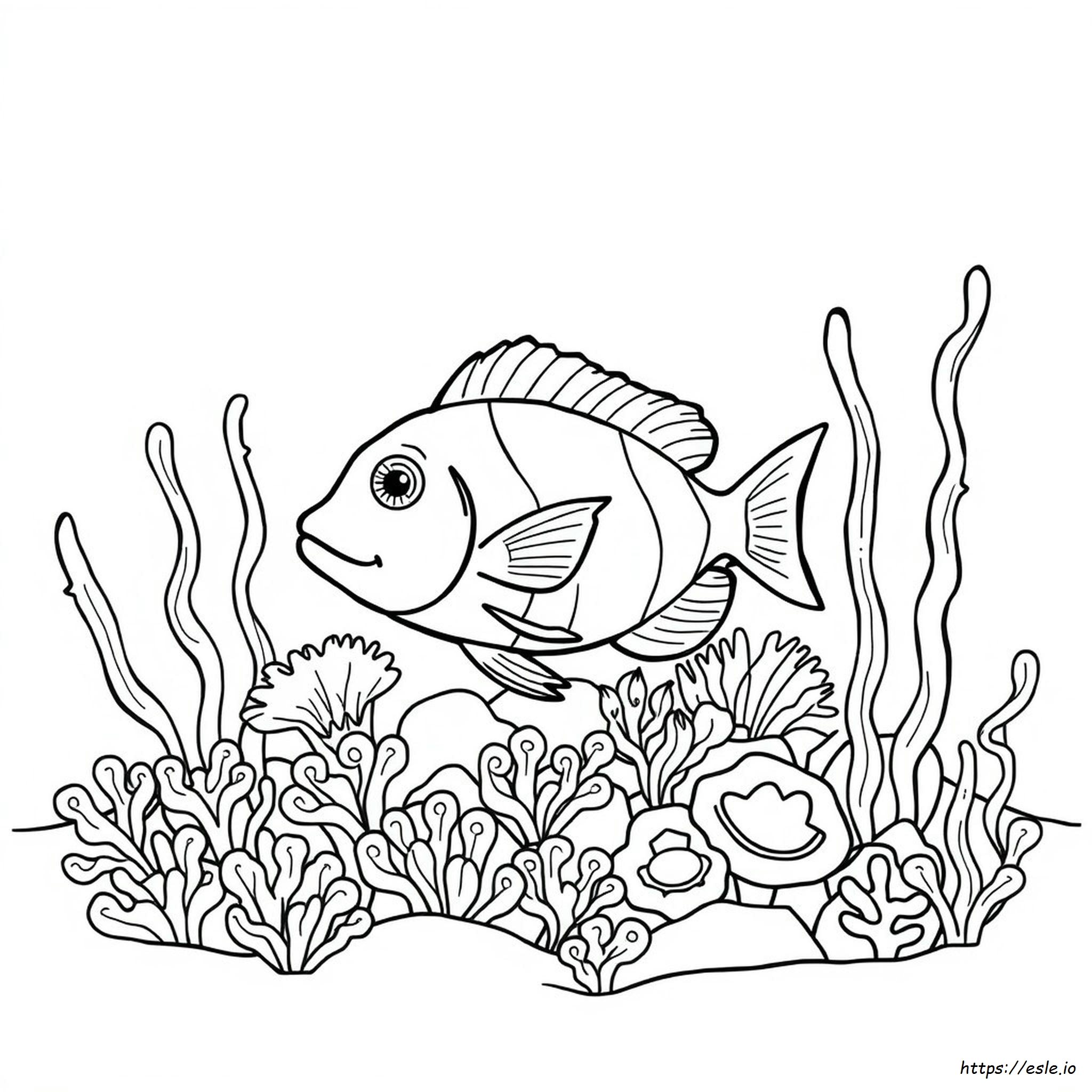 Pagina Intera Di Pesce Da Colorare E Stampare