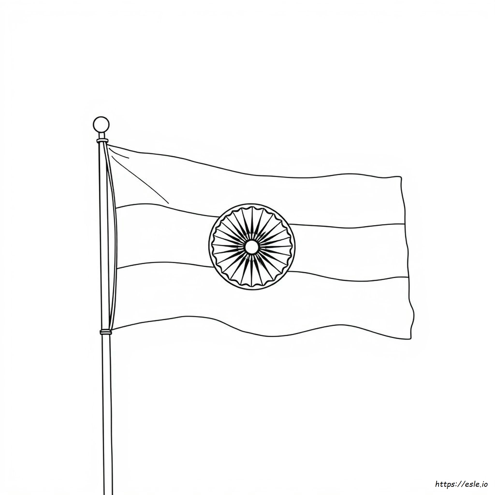 Bandiera Indiana Da Colorare