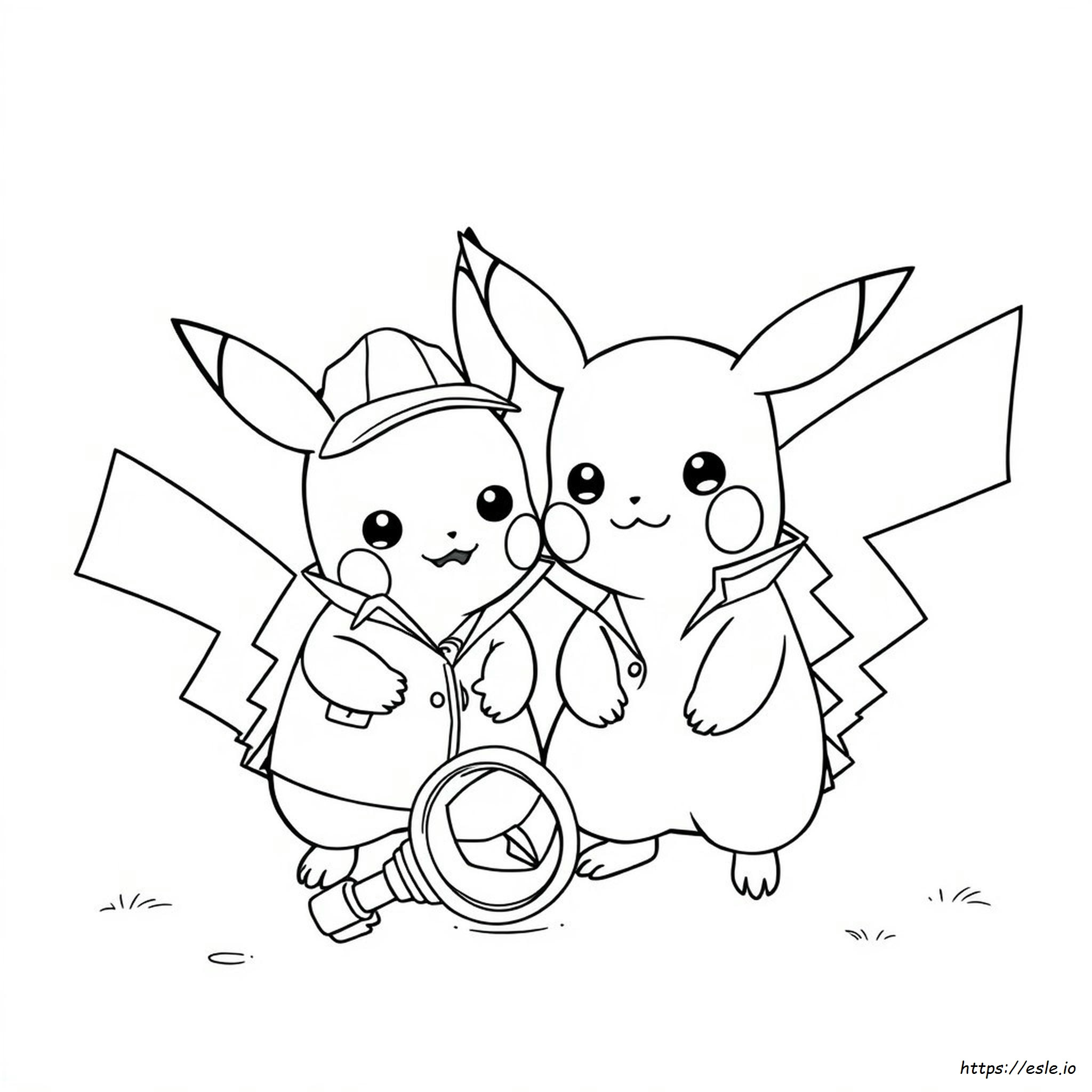 Detective Pikachu Coloring Pages Printable
