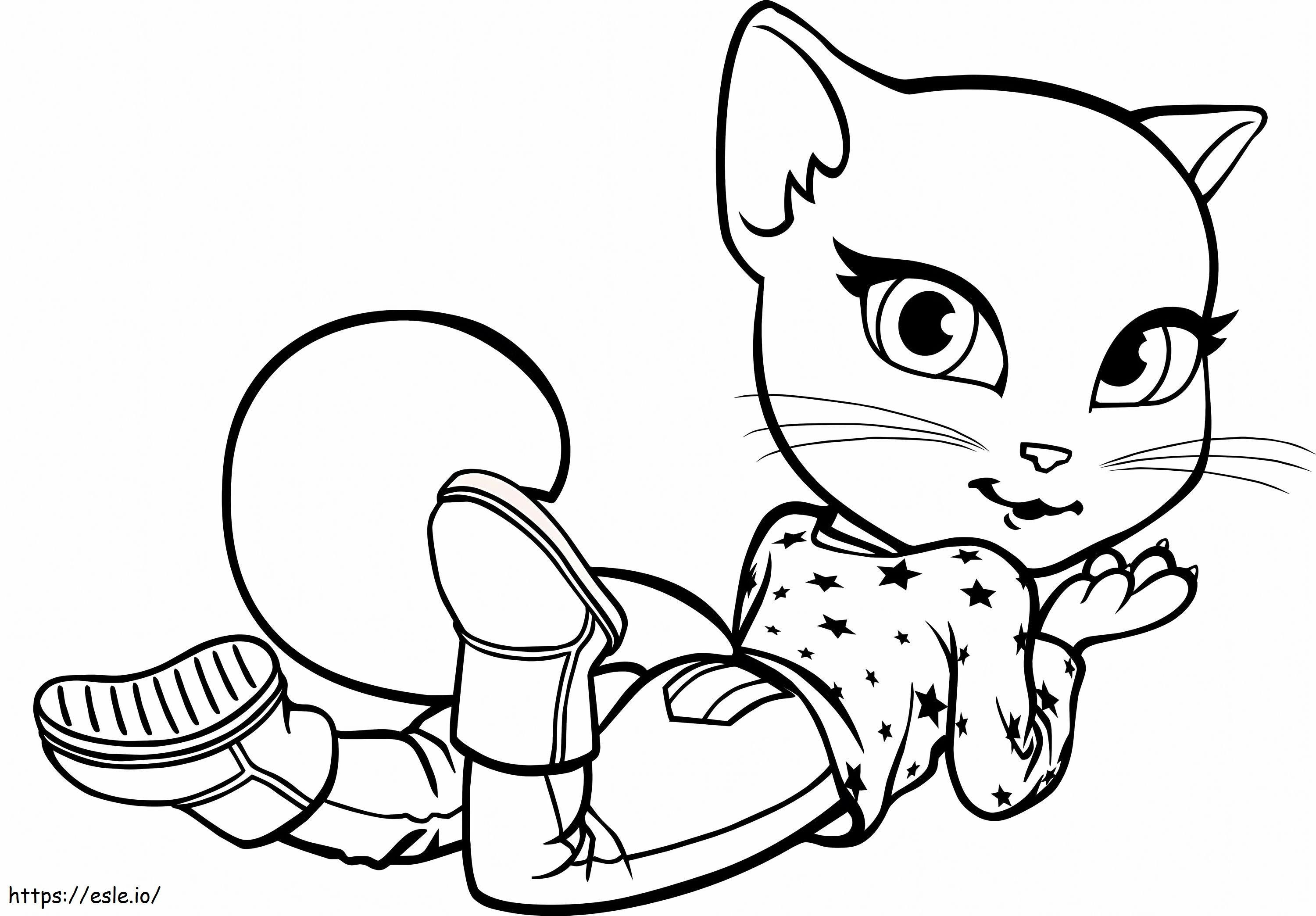 Cute Talking To Angela coloring page