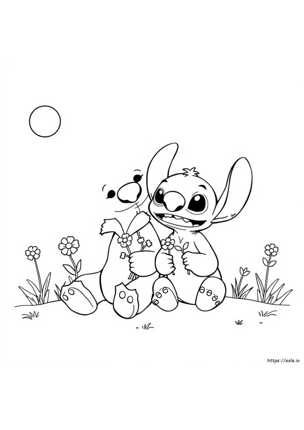 Elvis Stitch Coloring Page