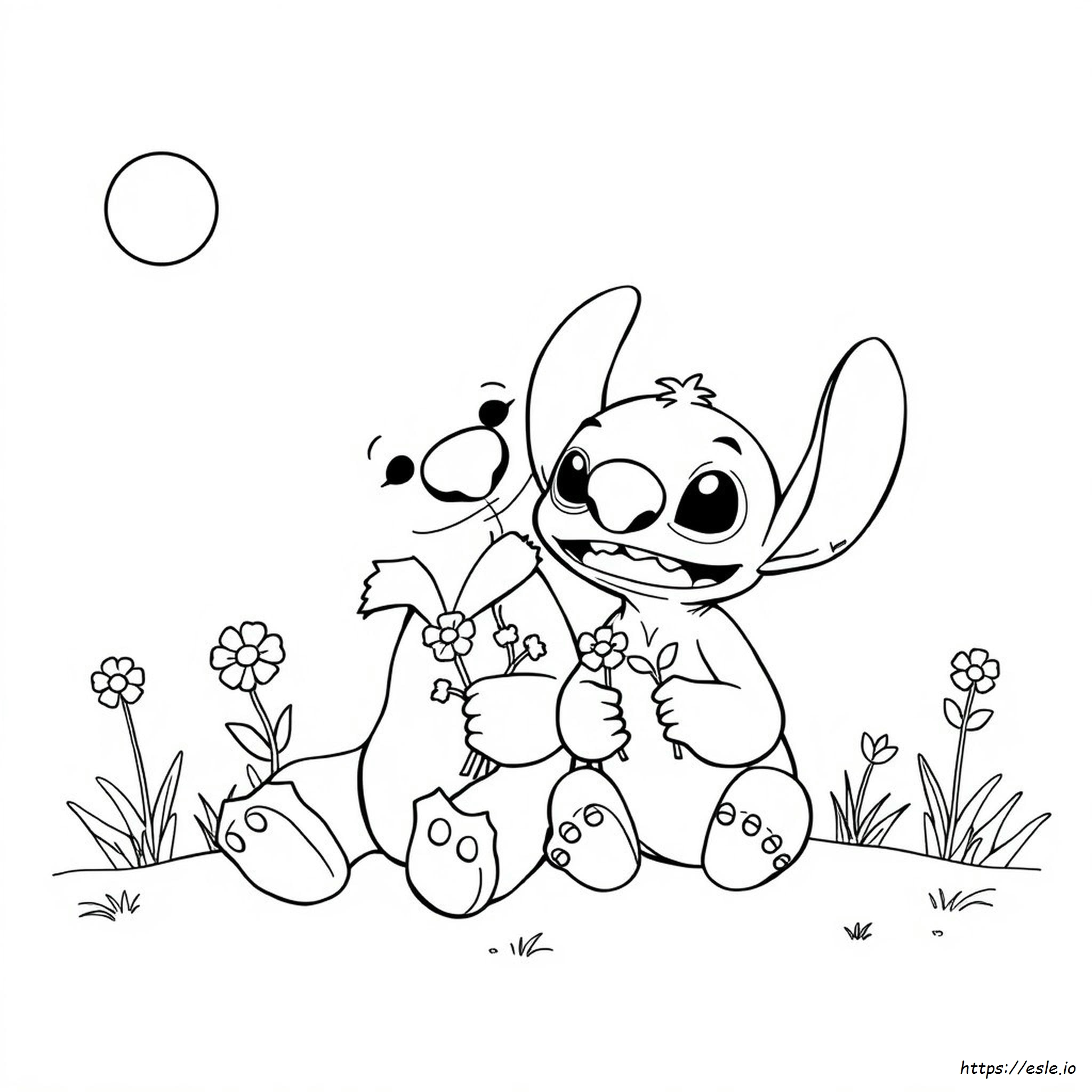 Elvis Stitch Da Colorare