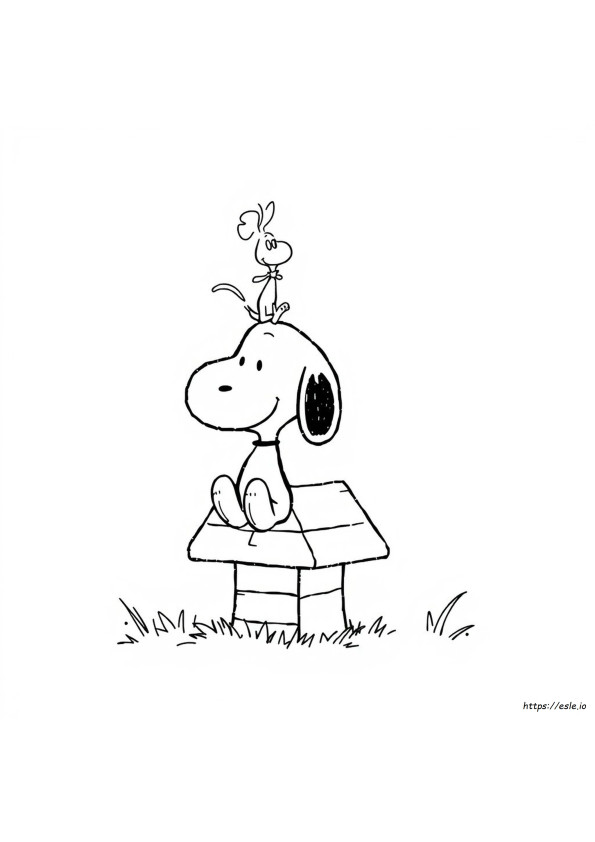Snoopy En Woodstock Kleurplaten Om Te Printen