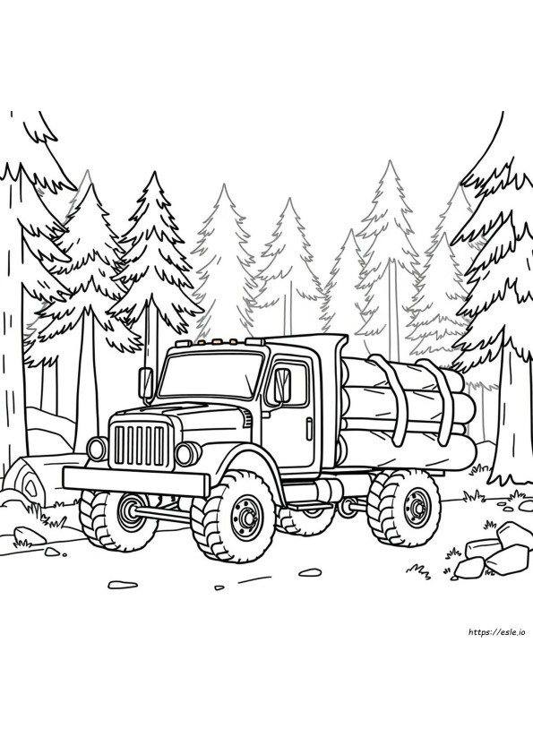 Holzlastwagen Ausmalbilder
