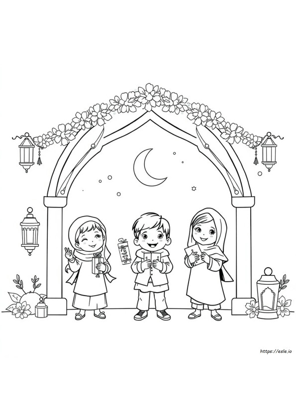 Kolorowanka Eid Mubarak