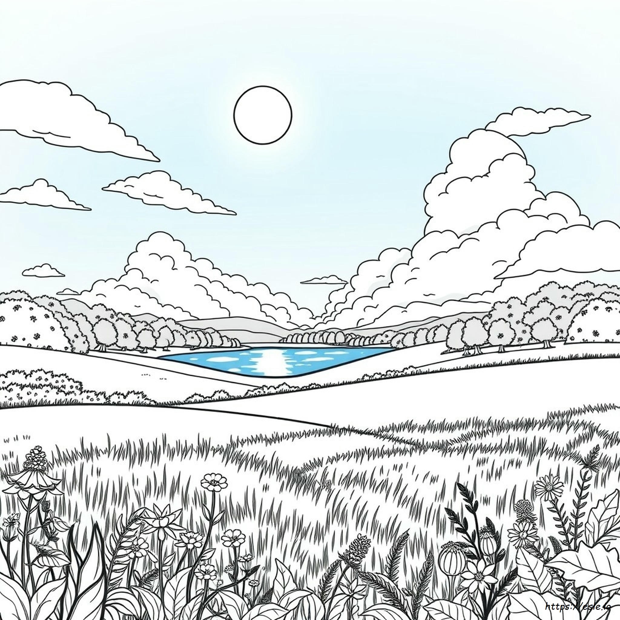 Paisajes Para Colorear Para Adultos