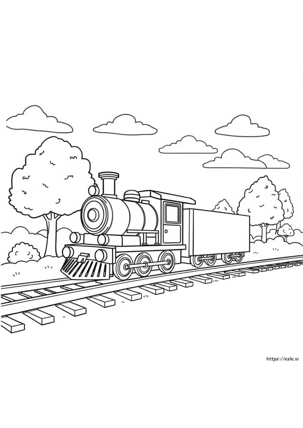 Printable Easy Train Coloring Pages