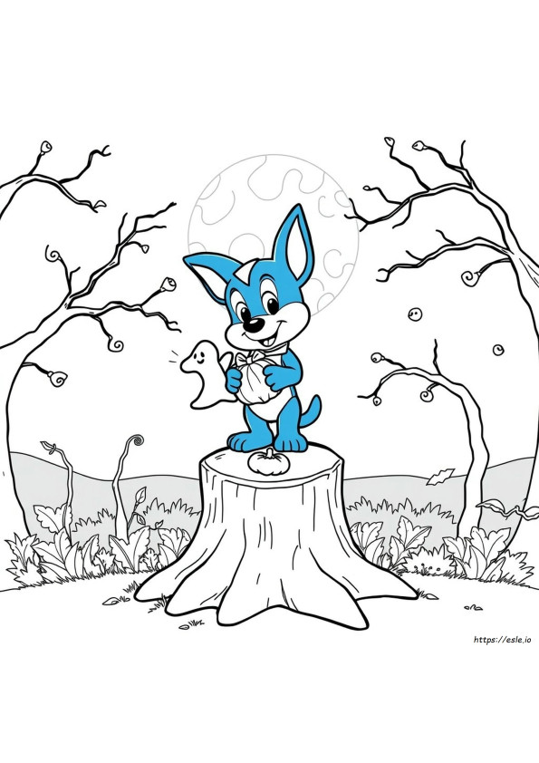 Bluey Halloween Coloring Pages Printable