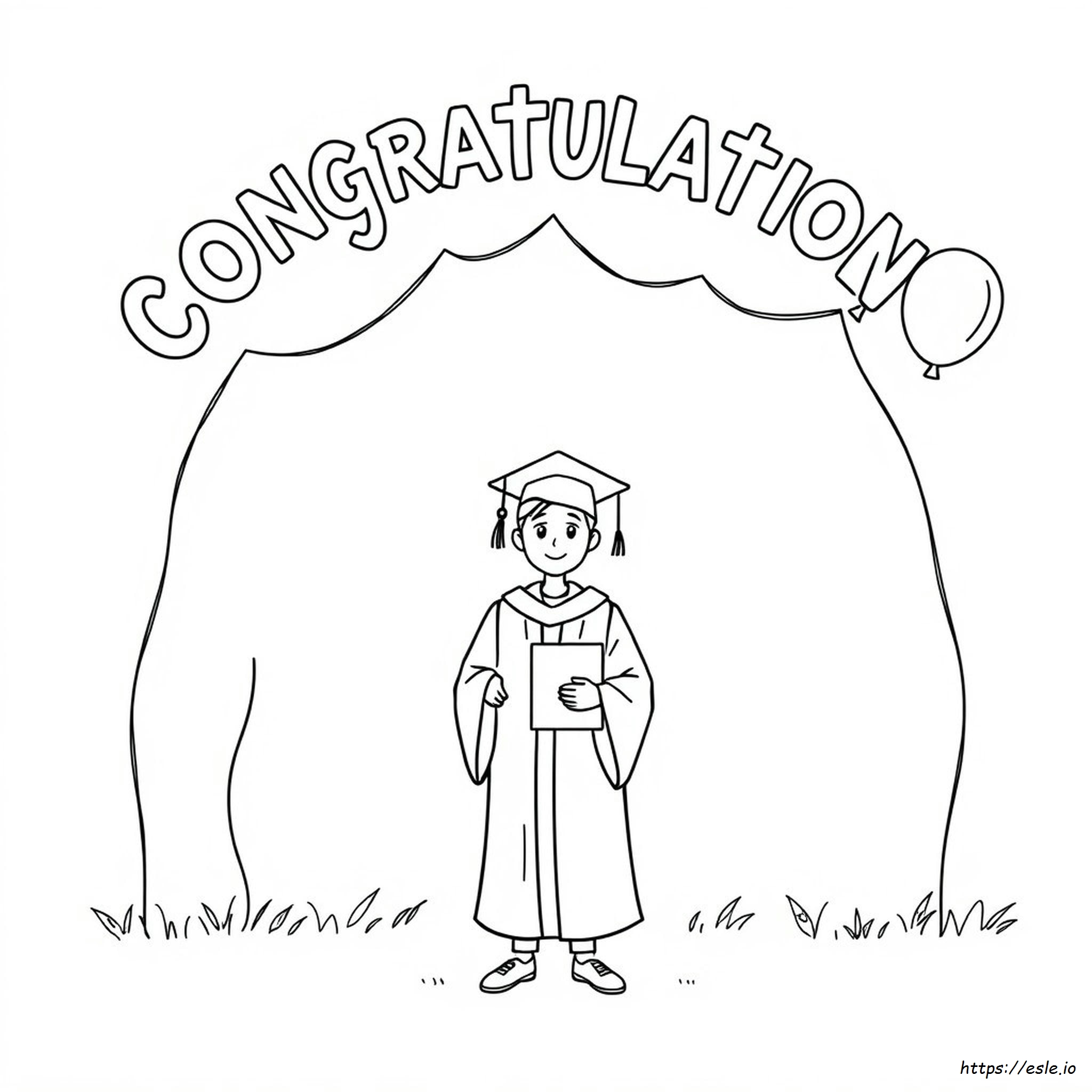 Congratulations Graduation Coloring Page