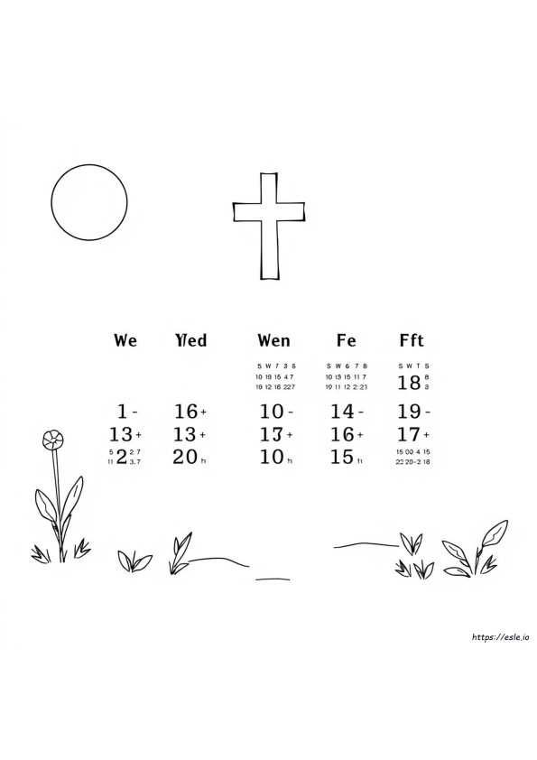 Kalender Liturgi Dapat Dicetak Gratis Gambar Mewarnai
