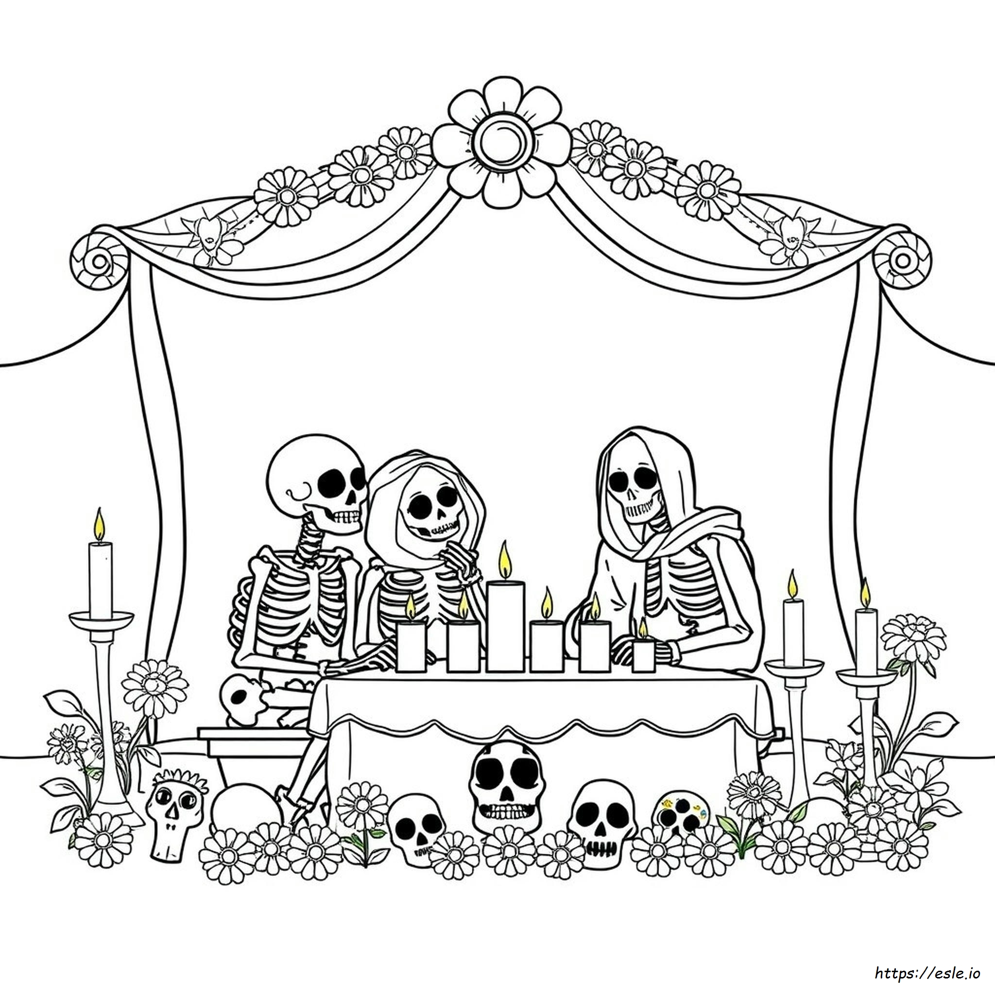 Disegni Da Colorare Dia De Los Muertos Per Adulti