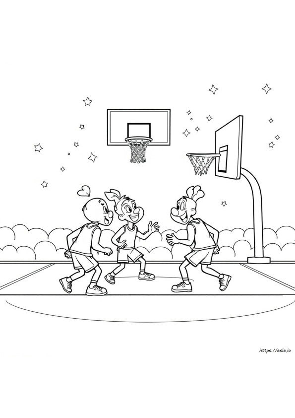 Basketbol Tune Squad Space Jam Boyama Sayfaları