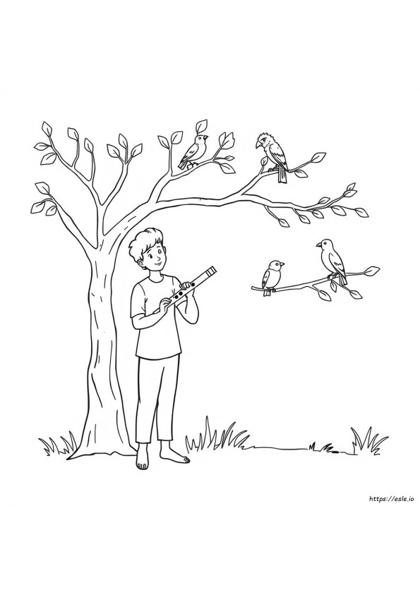 Flute Coloring Sheet