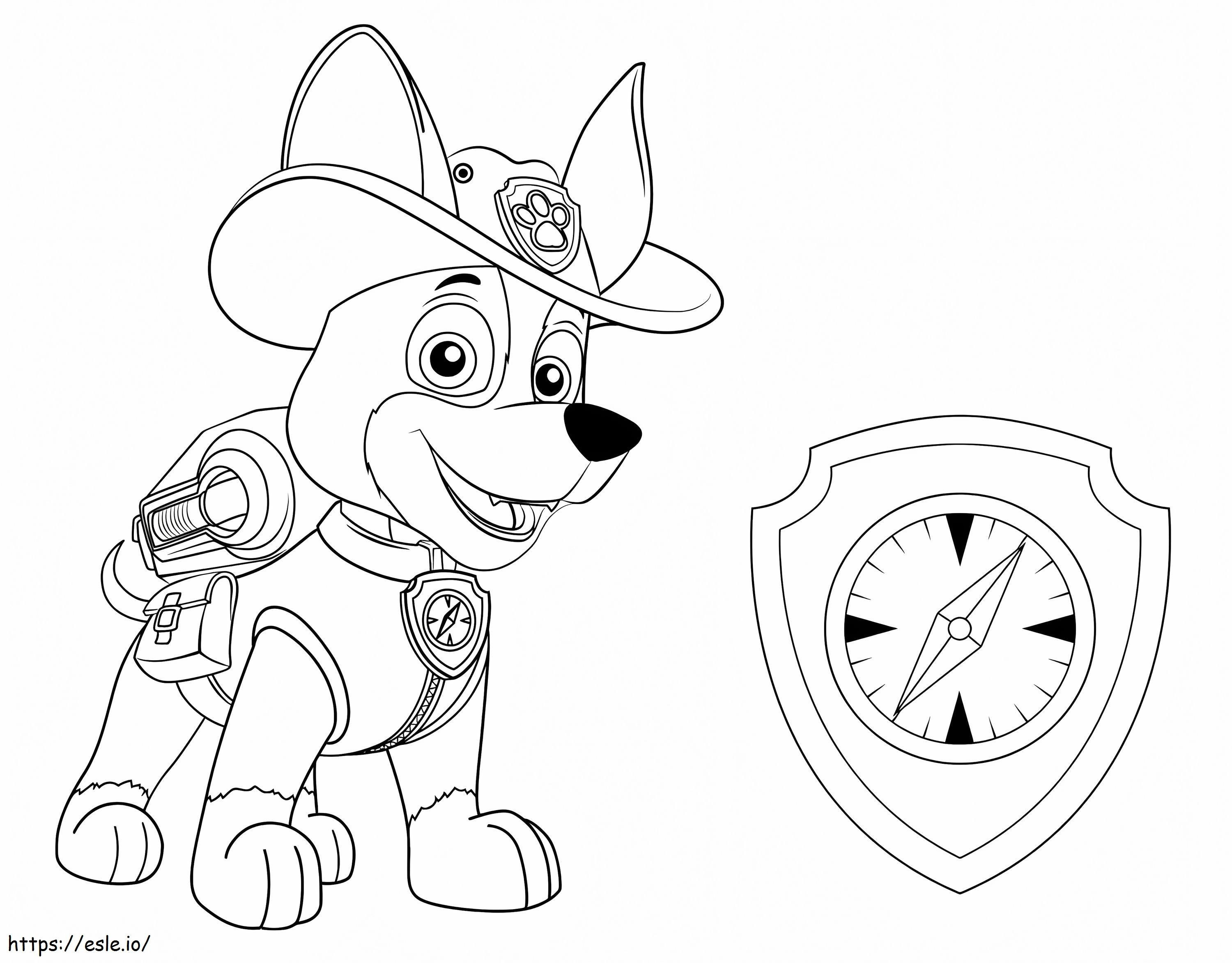 Tracker And Badge coloring page