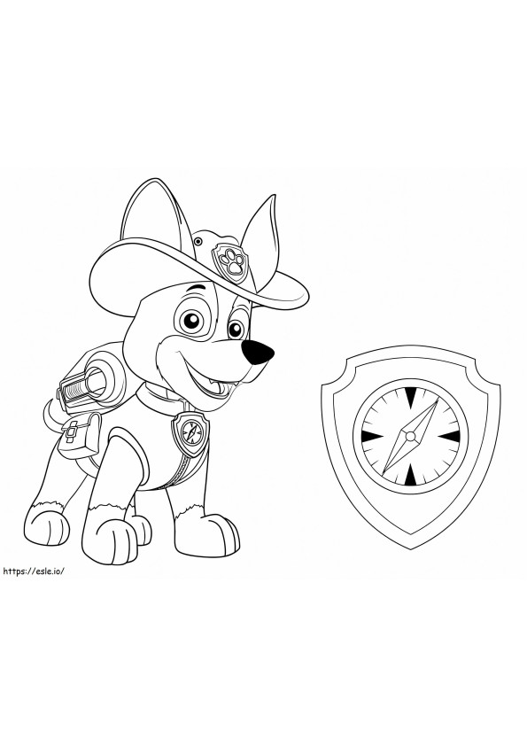 Tracker And Badge coloring page
